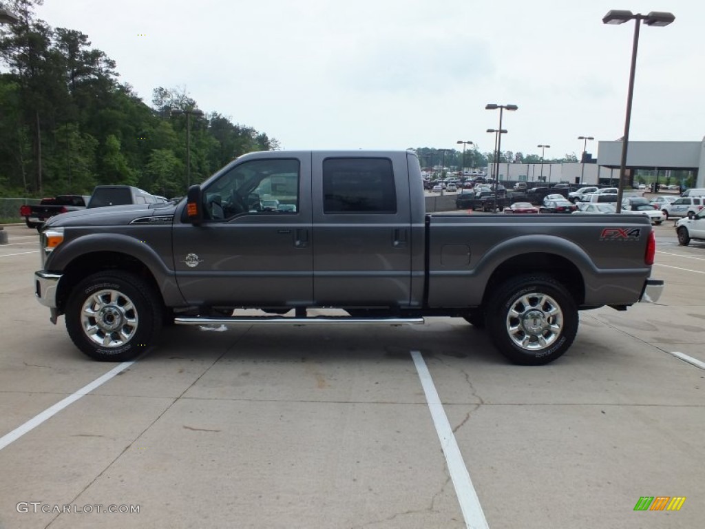 2012 F250 Super Duty Lariat Crew Cab 4x4 - Sterling Grey Metallic / Black photo #8