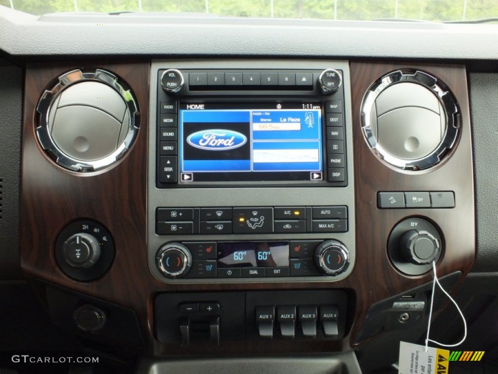 2012 F250 Super Duty Lariat Crew Cab 4x4 - Sterling Grey Metallic / Black photo #16