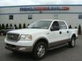 2004 Oxford White Ford F150 Lariat SuperCrew 4x4  photo #1