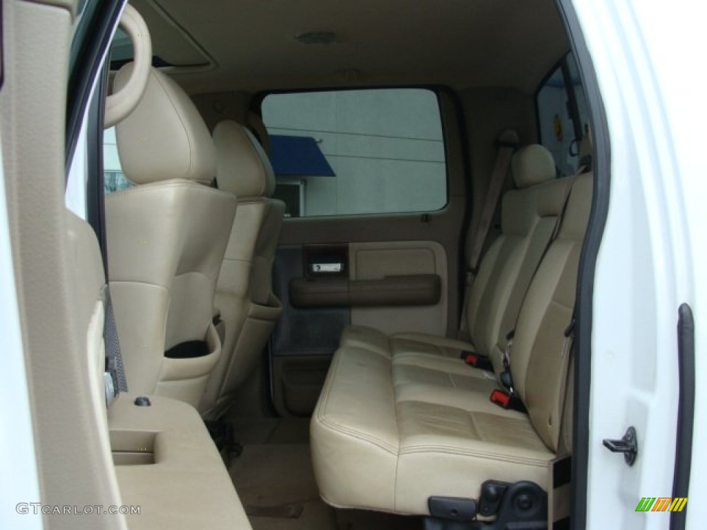 2004 F150 Lariat SuperCrew 4x4 - Oxford White / Tan photo #8