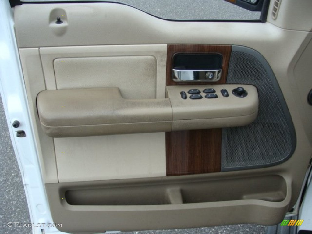 2004 F150 Lariat SuperCrew 4x4 - Oxford White / Tan photo #9