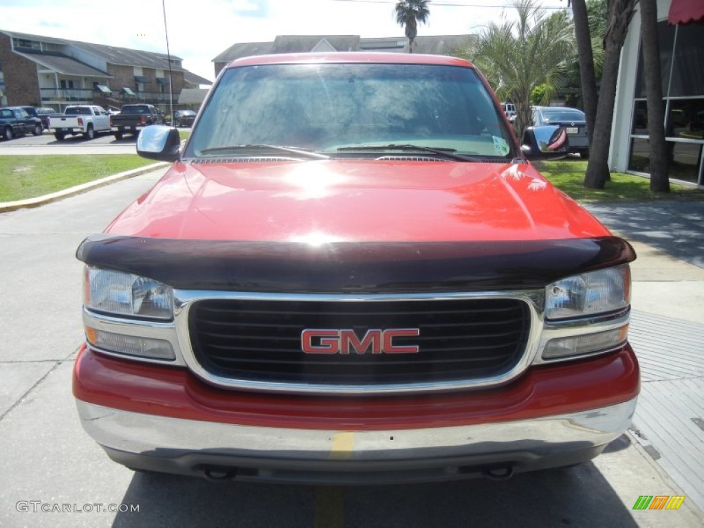 2001 Sierra 1500 SLE Extended Cab 4x4 - Fire Red / Neutral photo #2