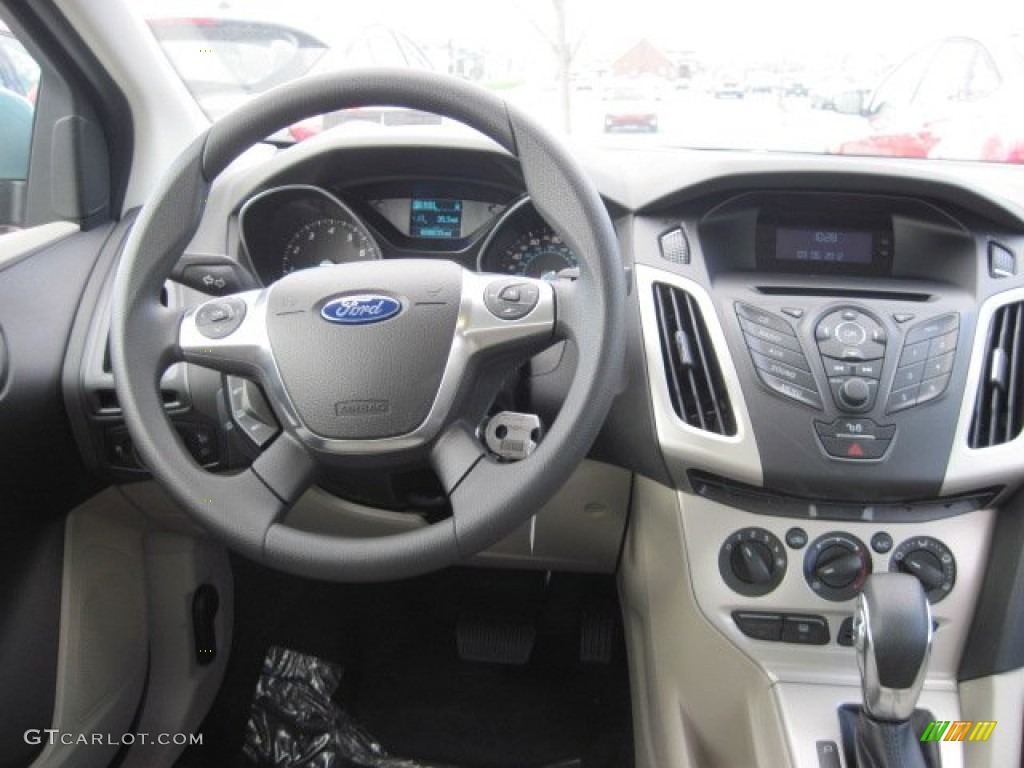 2012 Ford Focus SE SFE Sedan Stone Dashboard Photo #63065287