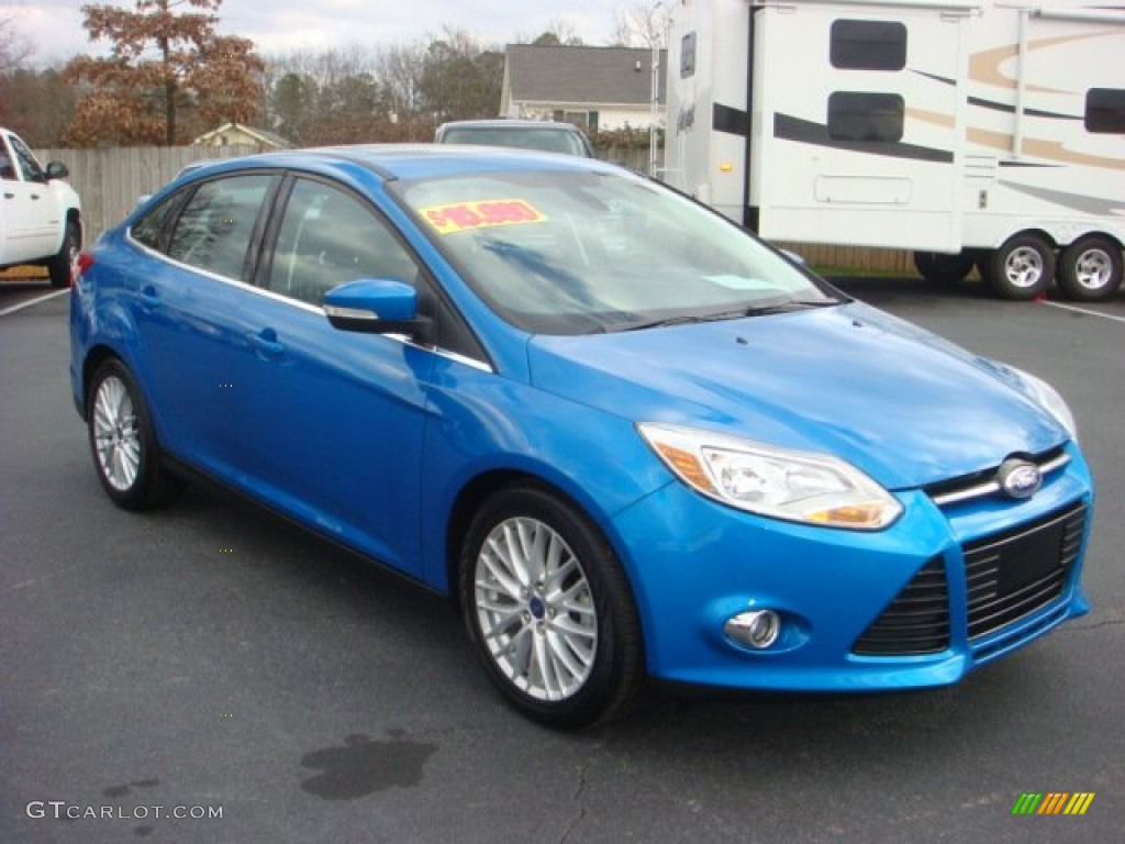 2012 Focus SEL Sedan - Blue Candy Metallic / Charcoal Black photo #7