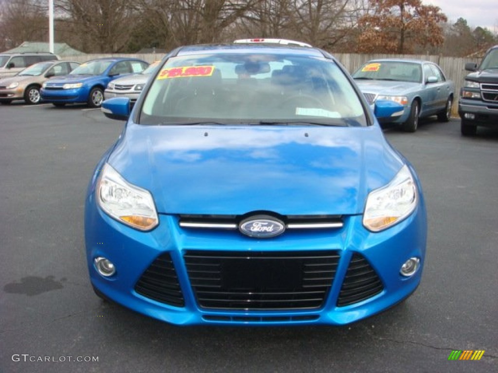 2012 Focus SEL Sedan - Blue Candy Metallic / Charcoal Black photo #8