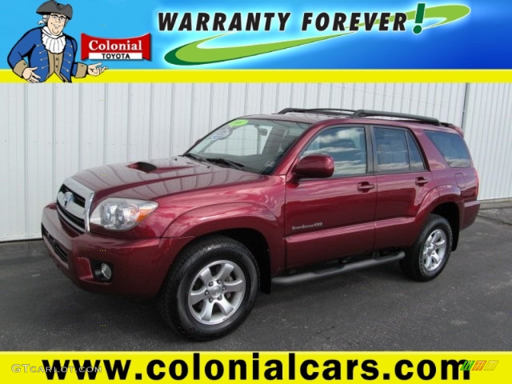 2007 4Runner Sport Edition 4x4 - Salsa Red Pearl / Dark Charcoal photo #1