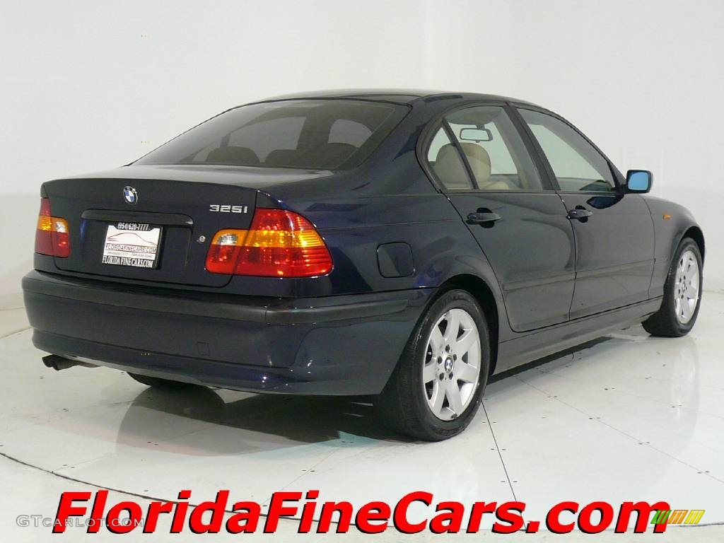 2003 3 Series 325i Sedan - Orient Blue Metallic / Sand photo #2