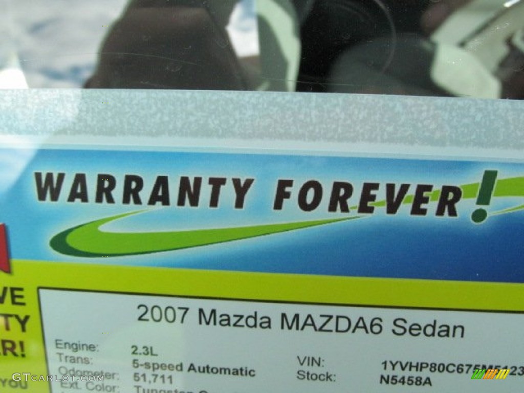 2007 MAZDA6 i Touring Sedan - Tungsten Gray Metallic / Gray photo #4