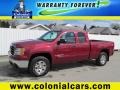 Sport Dark Red Metallic 2007 GMC Sierra 1500 Z71 Extended Cab 4x4