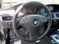 Black 2009 BMW 5 Series 535xi Sports Wagon Steering Wheel