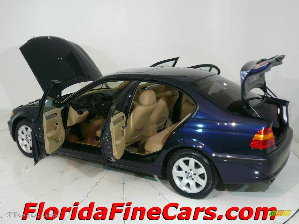 2003 3 Series 325i Sedan - Orient Blue Metallic / Sand photo #8