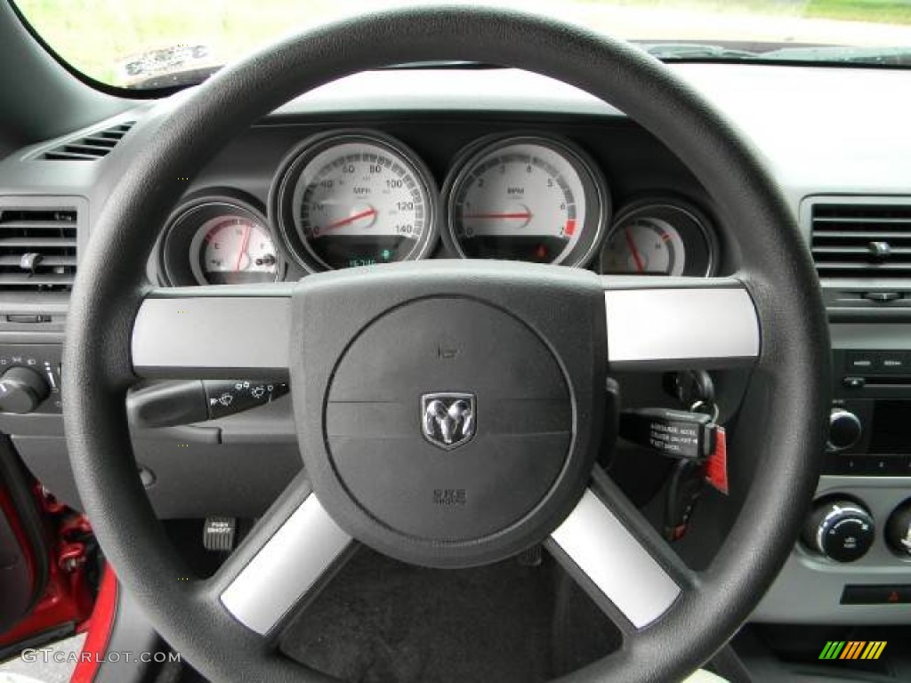 2010 Dodge Challenger SE Dark Slate Gray Steering Wheel Photo #63070187