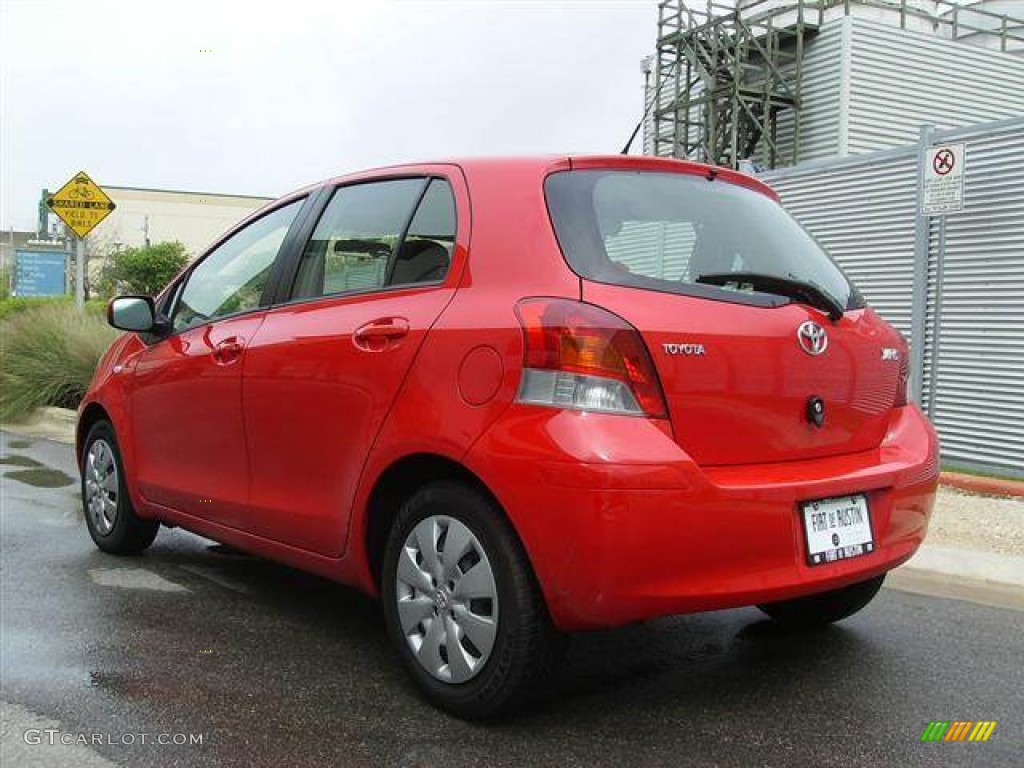 2010 Yaris 5 Door Liftback - Absolutely Red / Dark Charcoal photo #3