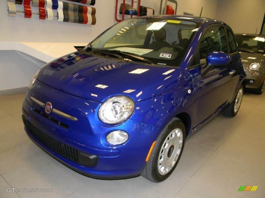 Azzurro (Blue) 2012 Fiat 500 Pop Exterior Photo #63070913