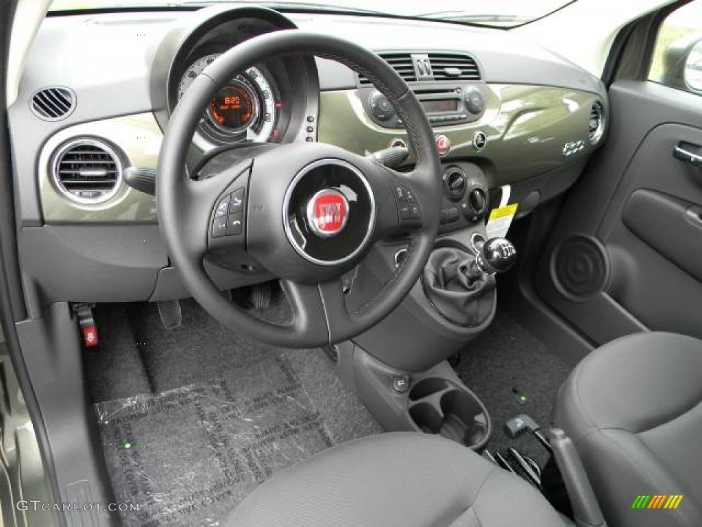 Tessuto Grigio/Nero (Grey/Black) Interior 2012 Fiat 500 Pop Photo #63071189