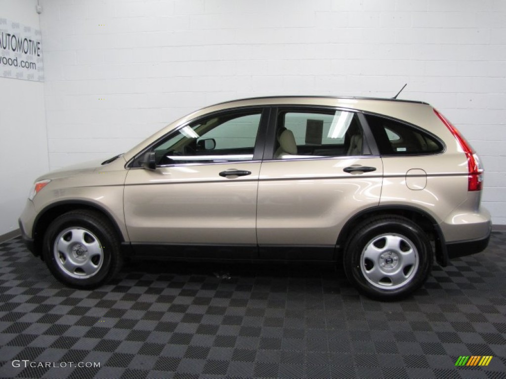 2009 CR-V LX 4WD - Borrego Beige Metallic / Ivory photo #6