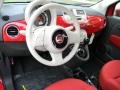 2012 Fiat 500 Tessuto Rosso/Avorio (Red/Ivory) Interior Dashboard Photo