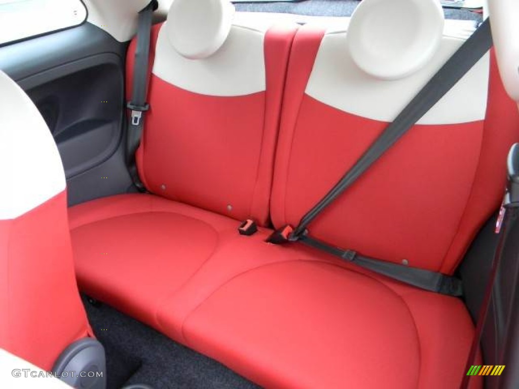 Tessuto Rosso/Avorio (Red/Ivory) Interior 2012 Fiat 500 Pop Photo #63071621