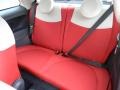 2012 Fiat 500 Tessuto Rosso/Avorio (Red/Ivory) Interior Rear Seat Photo