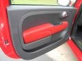 2012 Fiat 500 Tessuto Rosso/Avorio (Red/Ivory) Interior Door Panel Photo