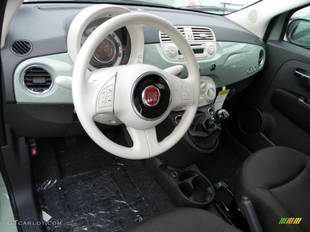 2012 Fiat 500 Pop Tessuto Marrone/Avorio (Brown/Ivory) Dashboard Photo #63071924