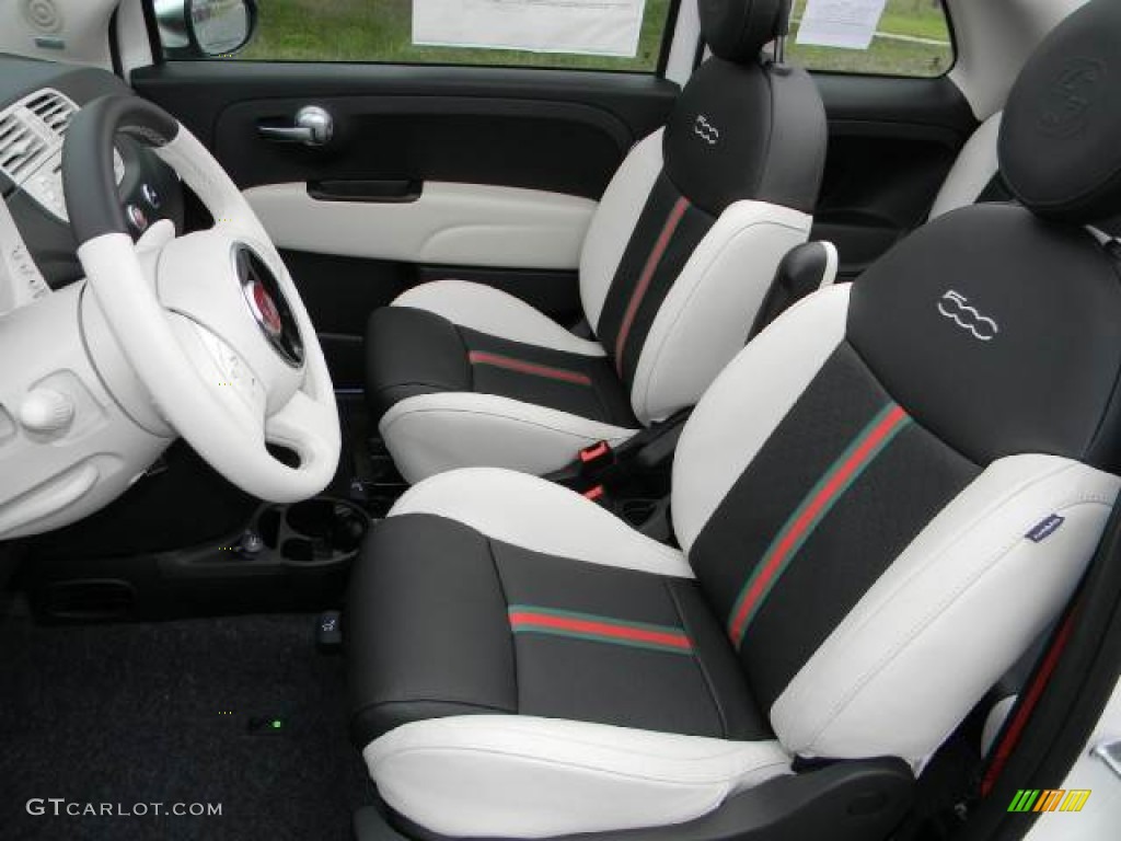 2012 Fiat 500 c cabrio Gucci Front Seat Photo #63072349