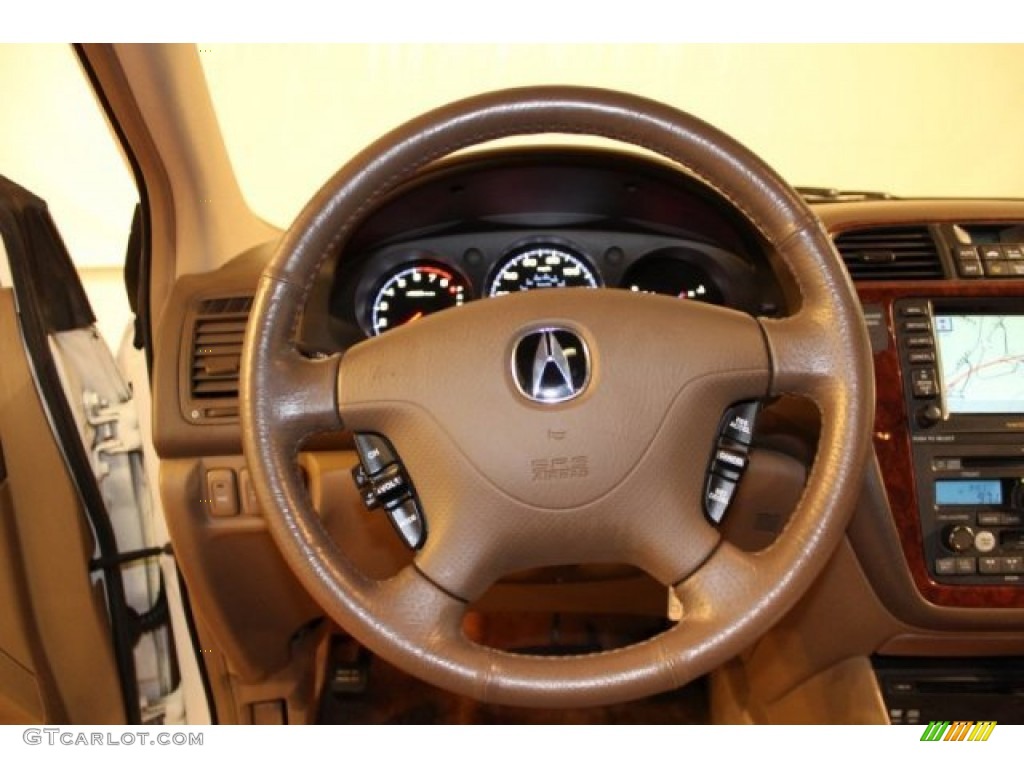 2004 Acura MDX Standard MDX Model Saddle Steering Wheel Photo #63073148