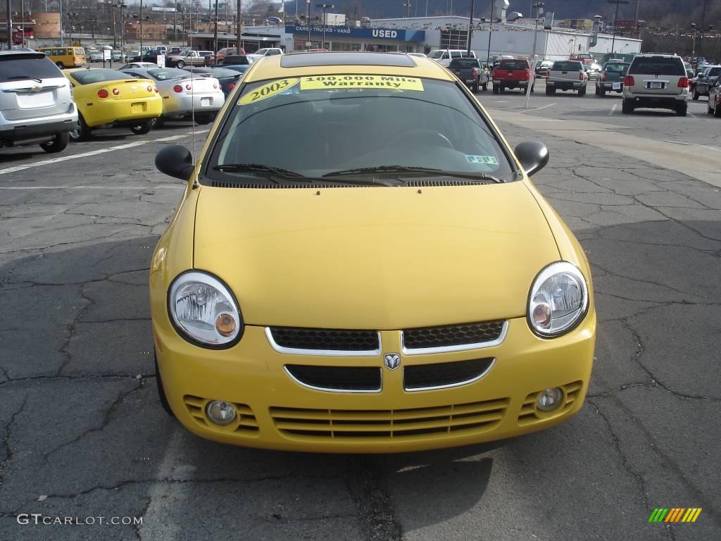 2003 Neon SXT - Solar Yellow / Dark Slate Gray photo #10