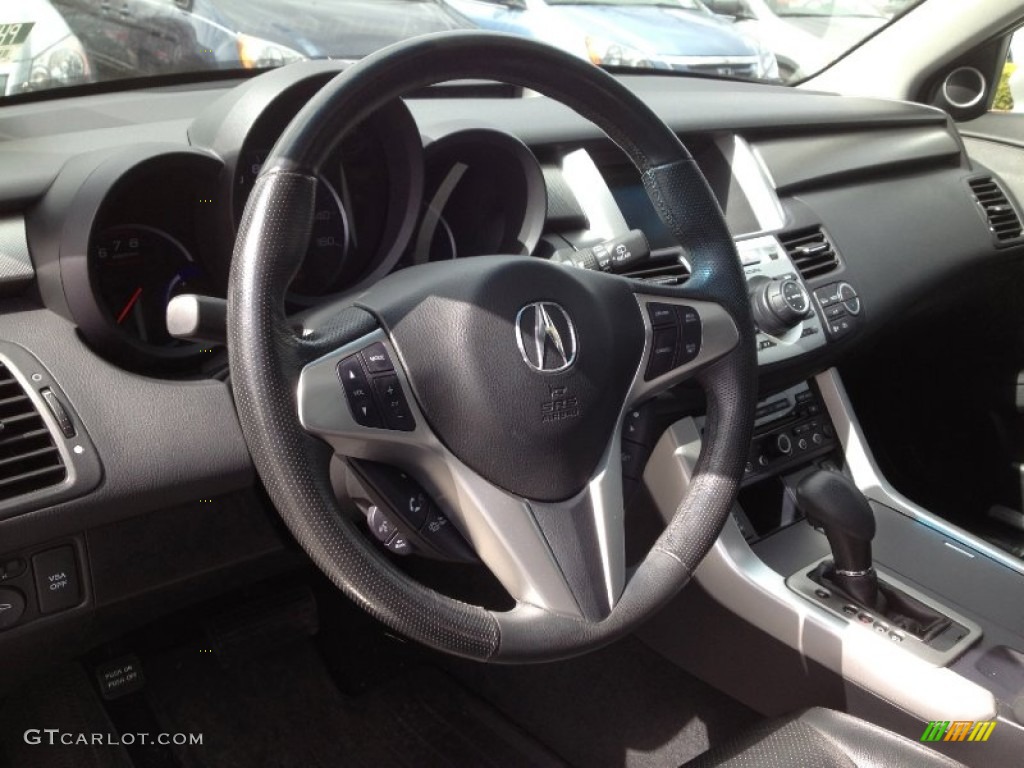 2007 Acura RDX Standard RDX Model Ebony Steering Wheel Photo #63075017