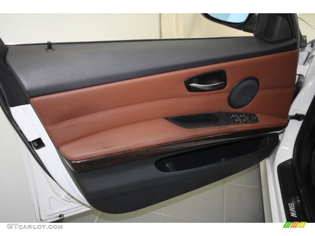 2008 BMW 3 Series 335i Sedan Terra Dakota Leather Door Panel Photo #63076409