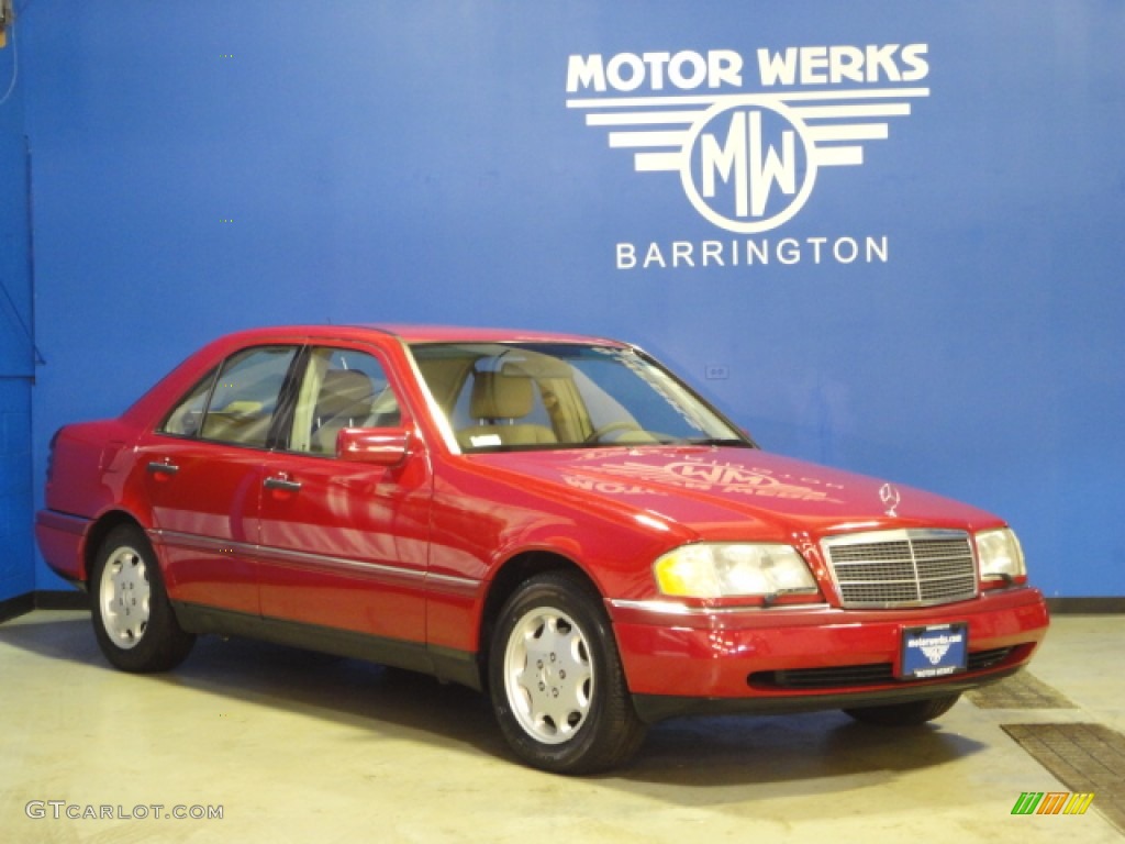 1994 C 280 Sedan - Imperial Red / Parchment photo #1