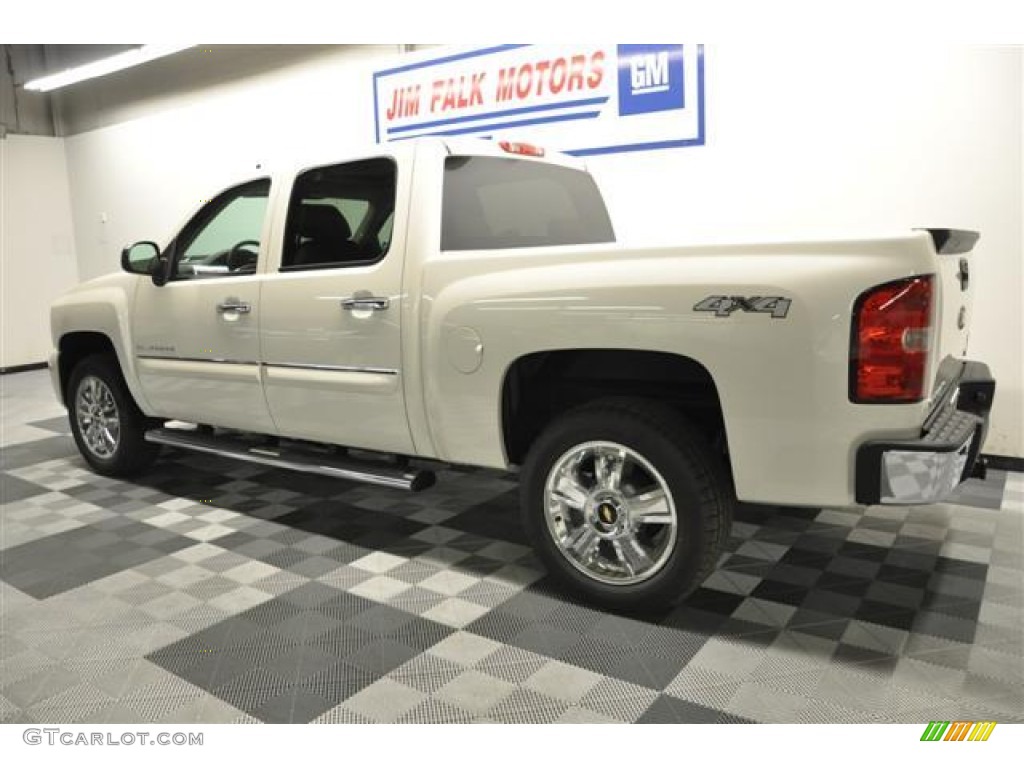 2012 Silverado 1500 LTZ Crew Cab 4x4 - White Diamond Tricoat / Light Cashmere/Dark Cashmere photo #4