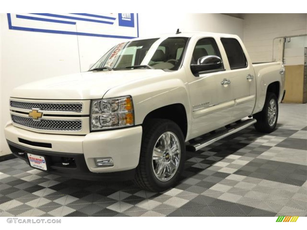 2012 Silverado 1500 LTZ Crew Cab 4x4 - White Diamond Tricoat / Light Cashmere/Dark Cashmere photo #23