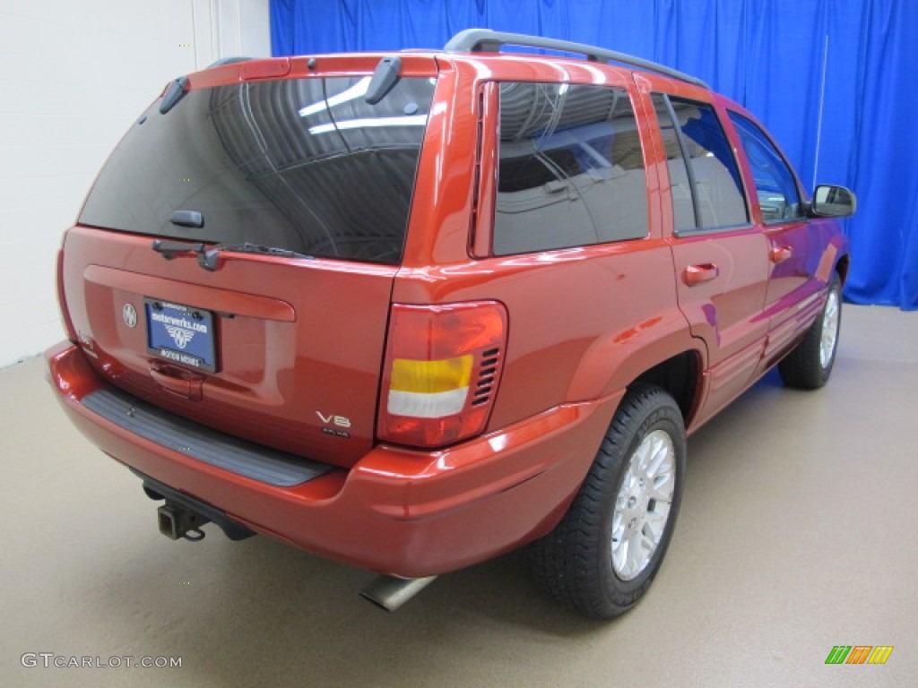 2002 Grand Cherokee Limited 4x4 - Inferno Red Tinted Pearlcoat / Sandstone photo #9