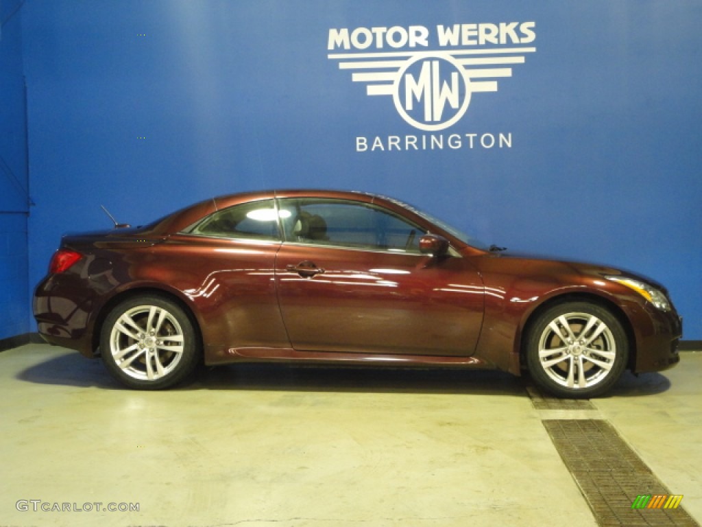 2009 G 37 Convertible - Midnight Garnet Metallic / Graphite photo #13