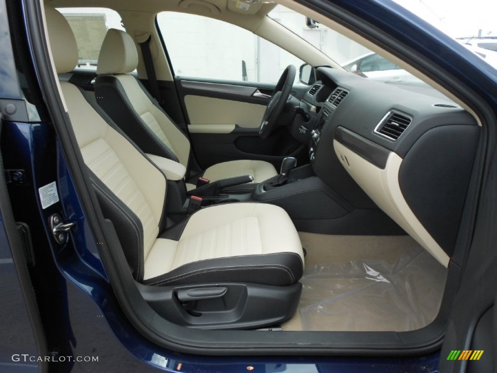 2 Tone Cornsilk/Black Interior 2012 Volkswagen Jetta SEL Sedan Photo #63083685