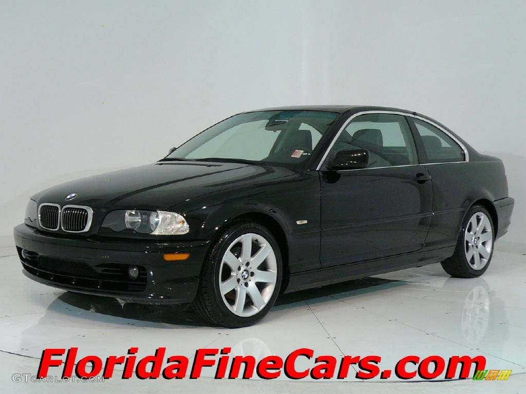 2003 3 Series 325i Coupe - Jet Black / Black photo #1