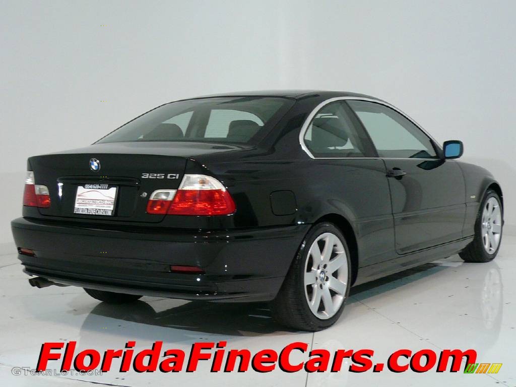 2003 3 Series 325i Coupe - Jet Black / Black photo #2