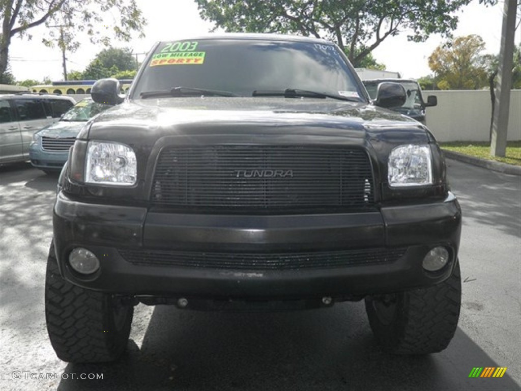 2003 Tundra SR5 Access Cab 4x4 - Black / Light Charcoal photo #3