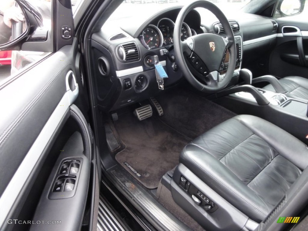Black Interior 2008 Porsche Cayenne Turbo Photo #63085403