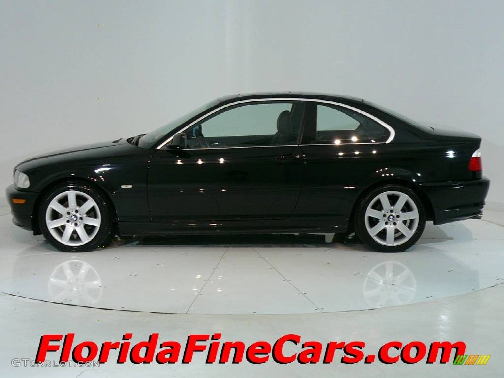 2003 3 Series 325i Coupe - Jet Black / Black photo #3