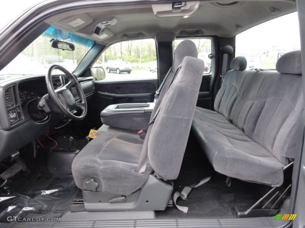 2002 Silverado 1500 LS Extended Cab 4x4 - Onyx Black / Graphite Gray photo #26