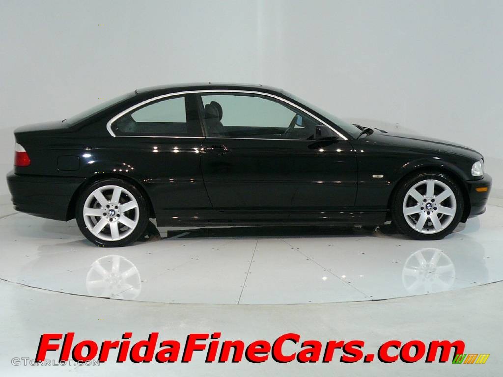 2003 3 Series 325i Coupe - Jet Black / Black photo #4