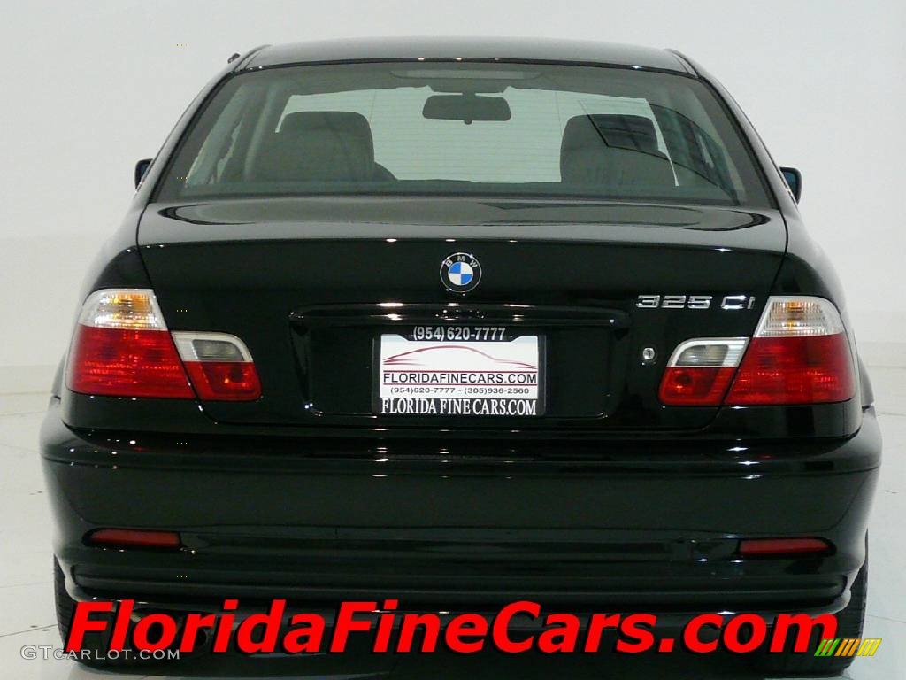 2003 3 Series 325i Coupe - Jet Black / Black photo #6