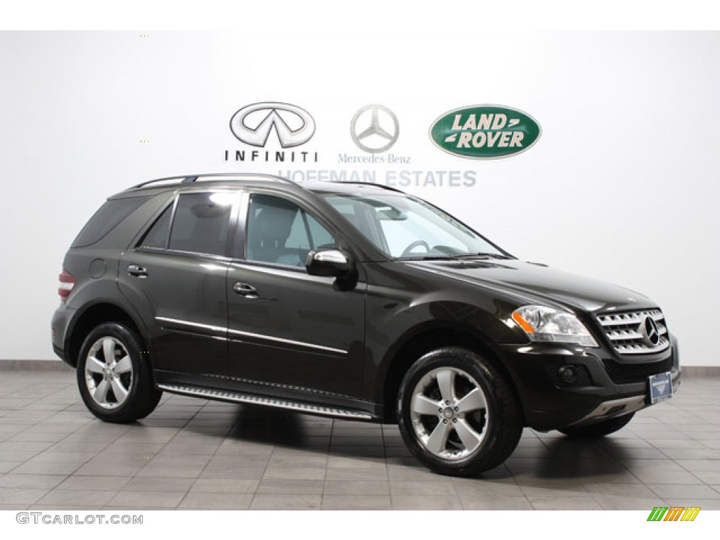 2009 ML 350 4Matic - Verde Brook Metallic / Black photo #1