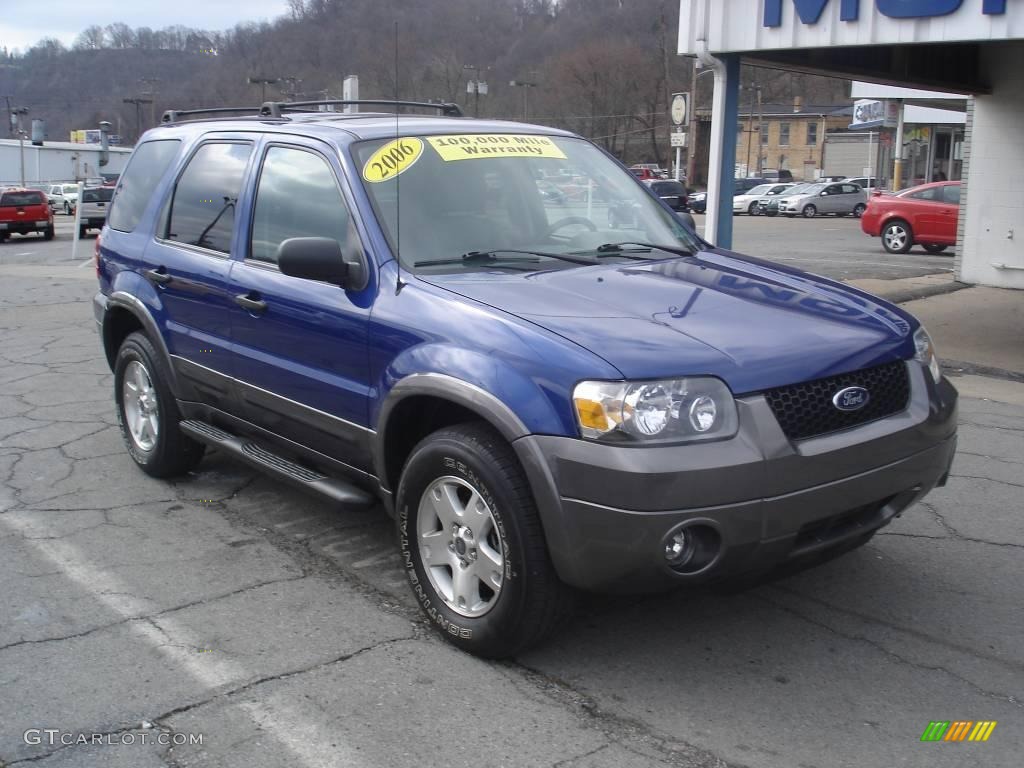 2006 Escape XLT V6 4WD - Sonic Blue Metallic / Medium/Dark Flint photo #8