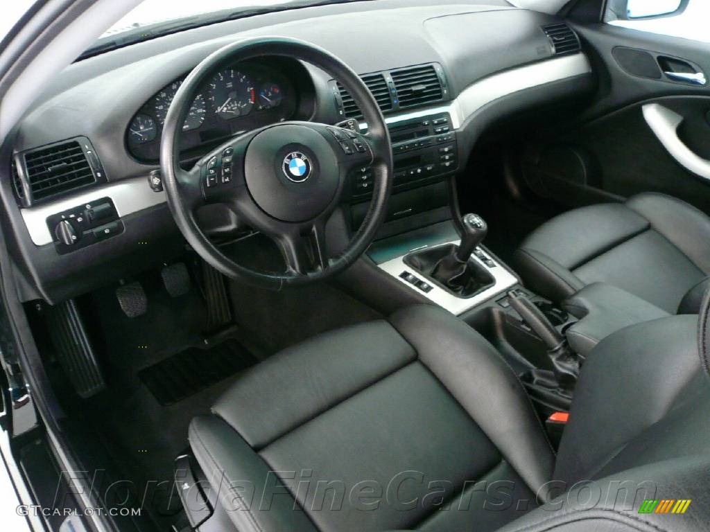 2003 3 Series 325i Coupe - Jet Black / Black photo #12