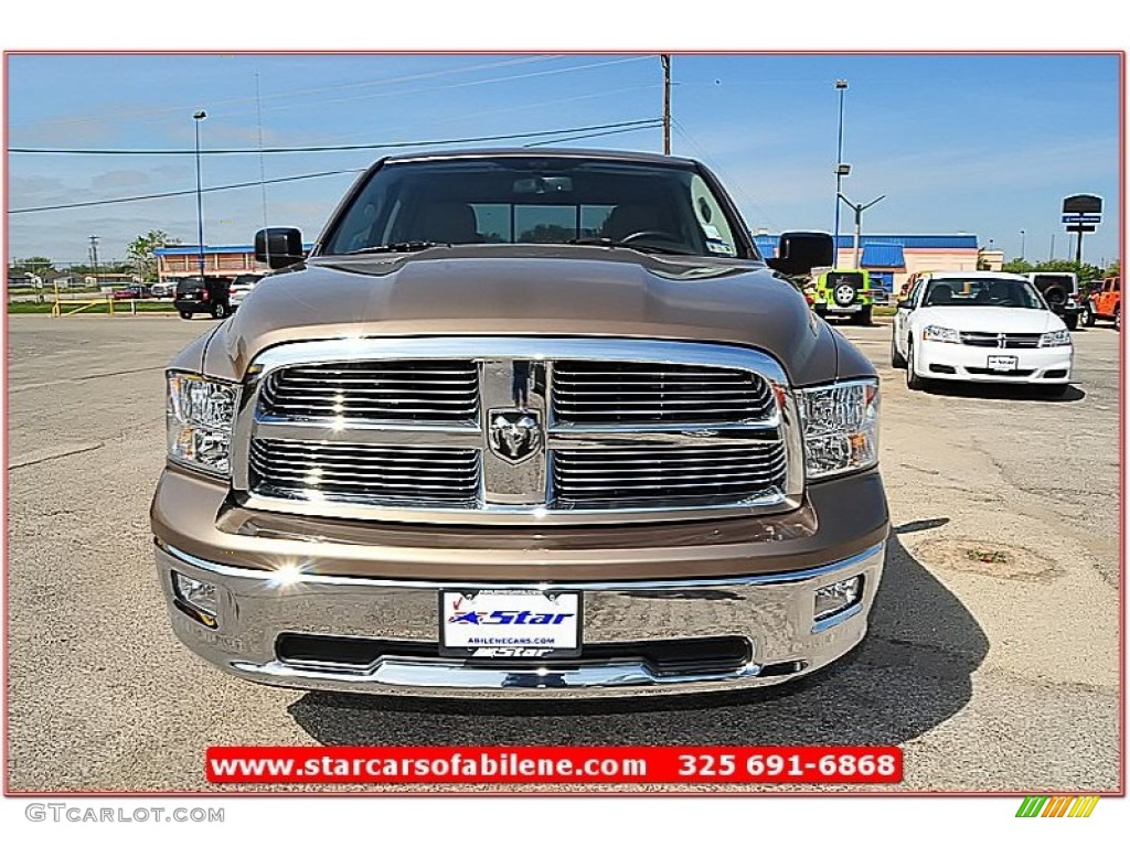 2010 Ram 1500 Lone Star Quad Cab - Austin Tan Pearl / Light Pebble Beige/Bark Brown photo #13