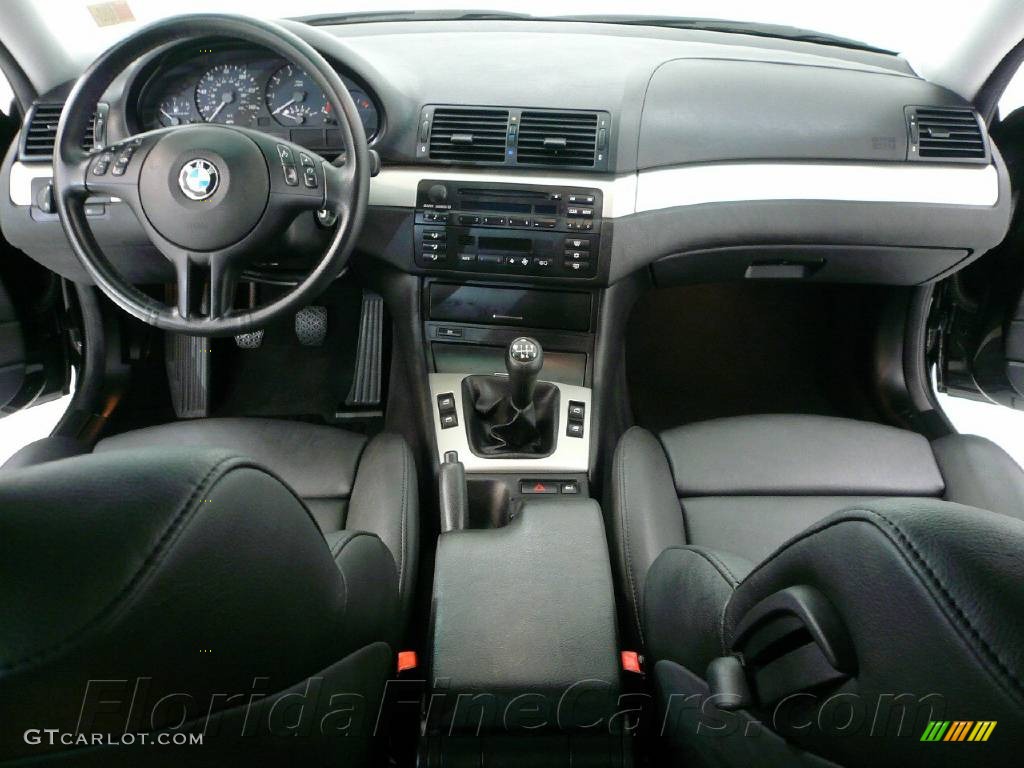 2003 3 Series 325i Coupe - Jet Black / Black photo #14