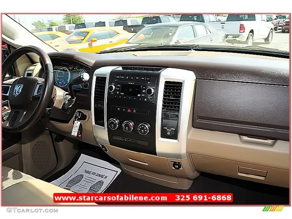 2010 Ram 1500 Lone Star Quad Cab - Austin Tan Pearl / Light Pebble Beige/Bark Brown photo #25